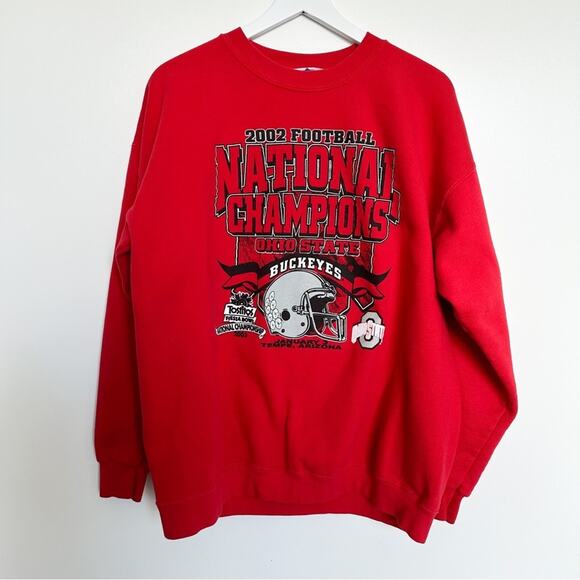 Vintage Ohio State Buckeyes 2002 National Champions Tostito Bowl Sweatshirt - Picture 1 of 11